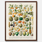 Kökstavla med Frukt och grönsaker Plansch – Posters till köket, Affisch med en vintageillustration, köksposter, tavla till kök