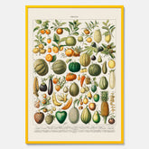 Kökstavla med Frukt och grönsaker Plansch – Posters till köket, Affisch med en vintageillustration, köksposter, tavla till kök