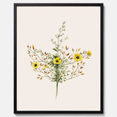Vintageposter med en botanisk illustration föreställande nejlikglim, även kallad &
