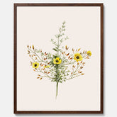 Vintageposter med en botanisk illustration föreställande nejlikglim, även kallad &