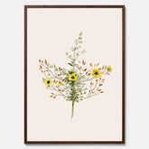 Vintageposter med en botanisk illustration föreställande nejlikglim, även kallad &