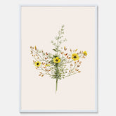 Vintageposter med en botanisk illustration föreställande nejlikglim, även kallad &