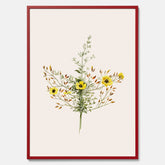 Vintageposter med en botanisk illustration föreställande nejlikglim, även kallad &