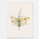 Vintageposter med en botanisk illustration föreställande nejlikglim, även kallad &