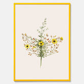 Vintageposter med en botanisk illustration föreställande nejlikglim, även kallad &