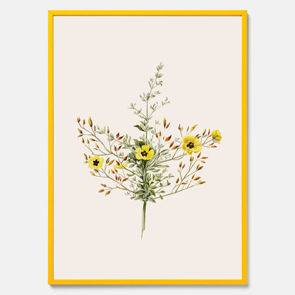 Vintageposter med en botanisk illustration föreställande nejlikglim, även kallad &
