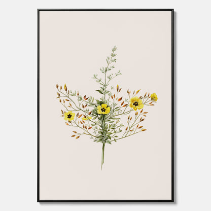 Vintageprint på canvas med en botanisk illustration föreställande nejlikglim, även kallad &