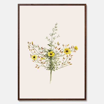 Vintageposter med en botanisk illustration föreställande nejlikglim, även kallad &