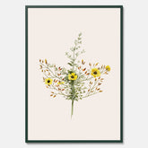 Vintageposter med en botanisk illustration föreställande nejlikglim, även kallad &