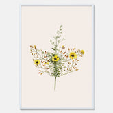 Vintageposter med en botanisk illustration föreställande nejlikglim, även kallad &