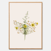 Vintageposter med en botanisk illustration föreställande nejlikglim, även kallad &