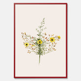 Vintageposter med en botanisk illustration föreställande nejlikglim, även kallad &