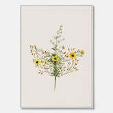 Vintageprint på canvas med en botanisk illustration föreställande nejlikglim, även kallad &