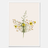 Vintageposter med en botanisk illustration föreställande nejlikglim, även kallad &